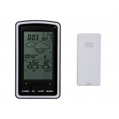 Digitaalne ilmajaam sise-välis termomeeter, sise-välis õhuniiskus, kell, kalender, baromeeter
