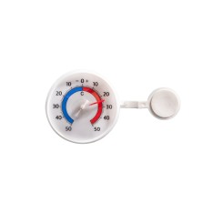 Välistermomeeter ümar plast, teipkinnitus -50°C  kuni  +50°C