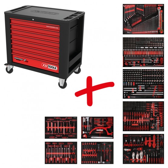 Tööriistakäru P20 7 sahtlit + tööriistakomplekt 706-osaline