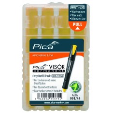 Täitesüsi PICA Visor permanent markerile, kollane (4/tk pakk)