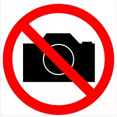 Pildistamine keelatud 10x10 kleeps