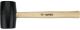 Rubber mallet 50mm/340g, hard wood handle