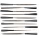 Needle file set 10pcs. (3x140mm) with handles