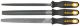Steel file set 3pcs. - 200mm, bimaterial handle