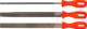 3 pcs steel file set, 200mm, 8 , plastic handle