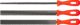 3 pcs wood rasp set, 200mm, 8 , plastic handles