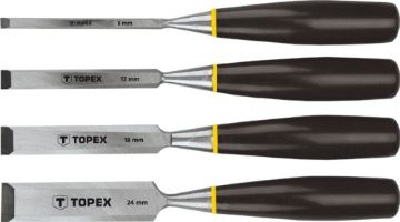 Wood chisel 4pcs.set (6,12,18,24mm) plastic handle