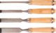Wood chisel 4pcs.set (6,12,18,24mm) wooden handle