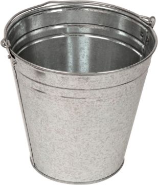 Zinc coated steel bucket, 12 l