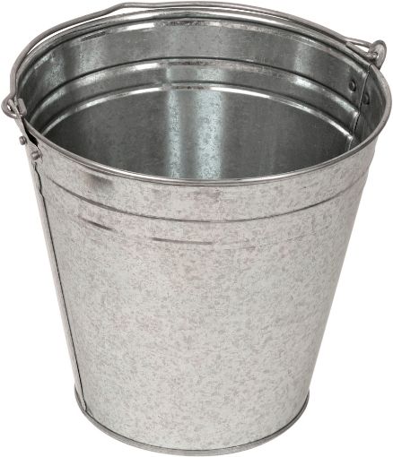 Zinc coated steel bucket, 12 l