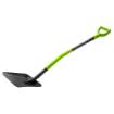 Shovel, metal handle, plastic grip