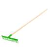 Universal rake, 16 teeth. With riveted head wooden handle