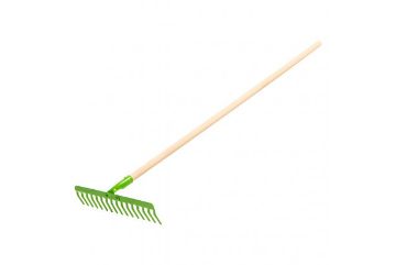 Universal rake, 16 teeth. With riveted head wooden handle