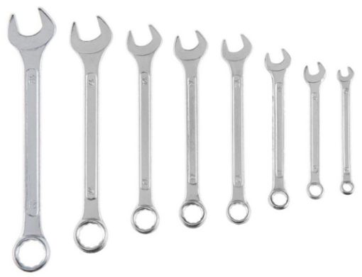 Combination spanner set 8pcs, 6-19mm