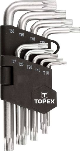 Torx-key set 9pcs, T10-T50, CV