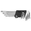 Tamper Torx Key set 9pcs, T10-T50, CV