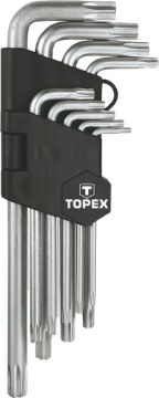 Tamper Torx Key set 9pcs, T10-T50, CV