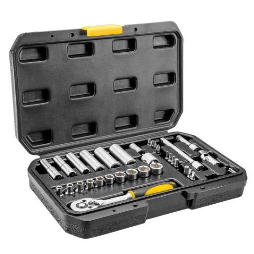 Socket set 36 pcs, 1/4