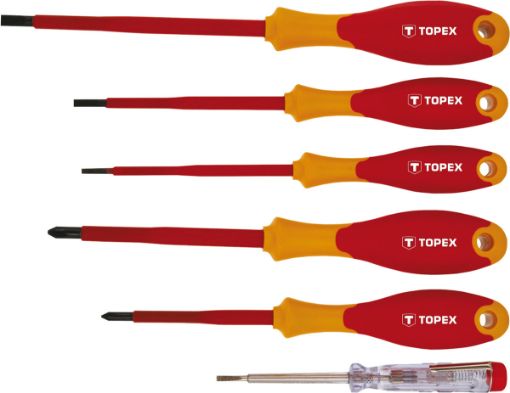 Screwdriver 1000V set 5 pcs + voltage tester 230V