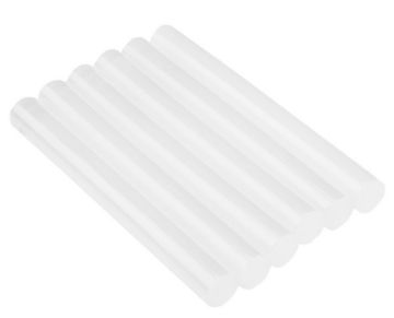 Glue sticks, 11 x 100mm, 6 pcs, 60g transparent white