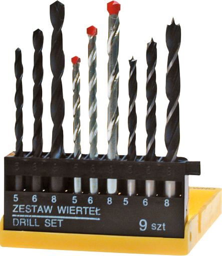 Combination drill set 9pcs.