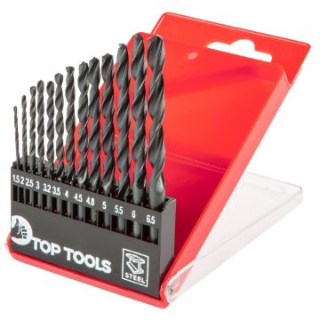 HSS twist drill set 13pcs, 1.5-6.5mm