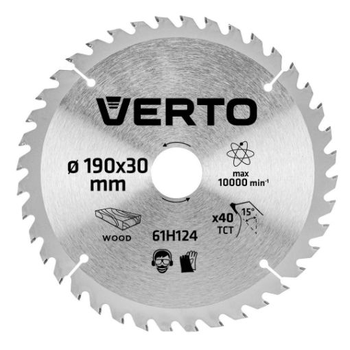 Circular saw blades with HM tips 190x30mm, 40teeth