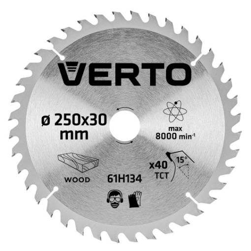 Circular saw blades with HM tips 250x30mm, 40teeth