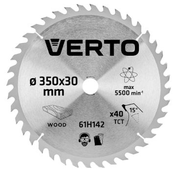 Circular saw blades with HM tips 350x30mm, 40teeth