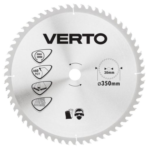 Circular saw blades with HM tips 350x30mm, 60teeth