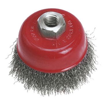 Cup brush 100mm, crimped wire