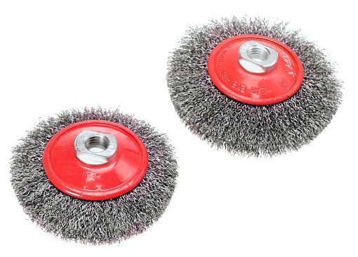 Bevel brush 100mm, crimped wire