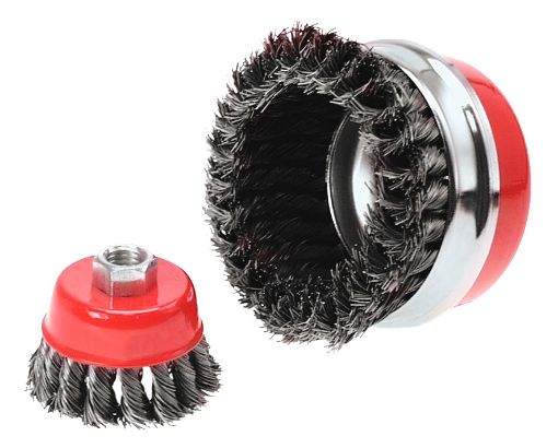 Cup brush 65mm, twisted wire