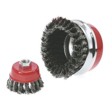 Cup brush 100mm, twisted wire