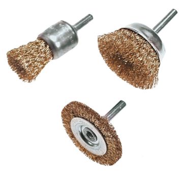 Steel wire brush 3pcs. set