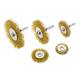 Steel wire brush 5pcs. set with separate shaft