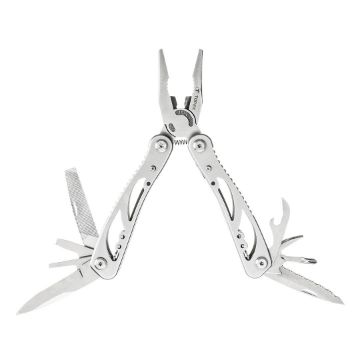 Multi function tool, 9 elements, silver