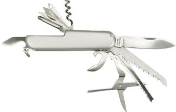 Pocket knife, 11 blades, stainless steel