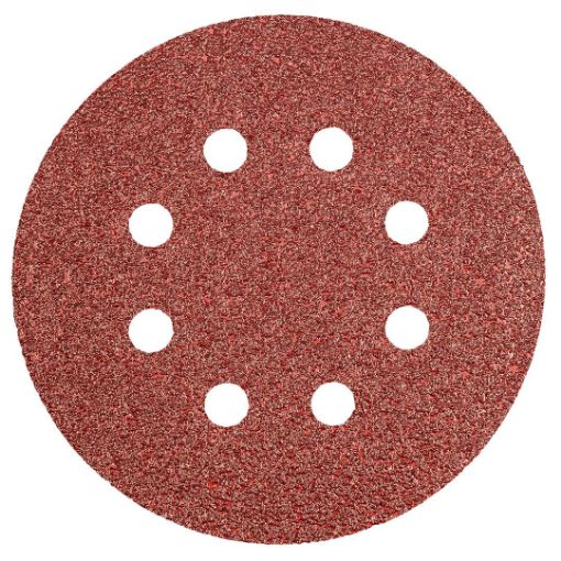 Velcro sand paper K40, 125mm, with holes, 5pcs set