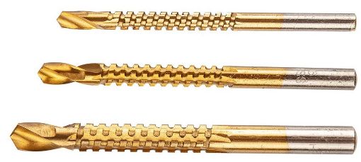 HSS saw drill bit 5,6,8mm,Tin-coated, 3pcs set