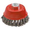 Bowl cup brush 65mm x M14 twisted stainless steel wire 0.5mm