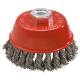 Bowl cup brush 65mm x M14 twisted stainless steel wire 0.5mm