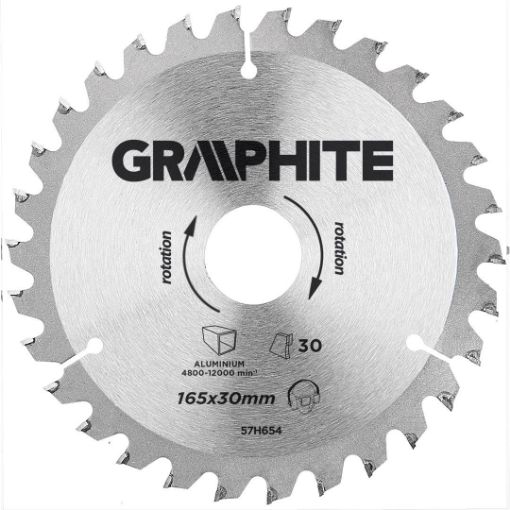 Circular saw blades with HM tips 165x30mm, 30teeth aluminium