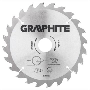 Circular saw blades with HM tips 185x30mm, 24teeth