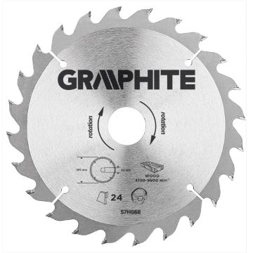 Circular saw blades with HM tips 190x30mm, 24teeth