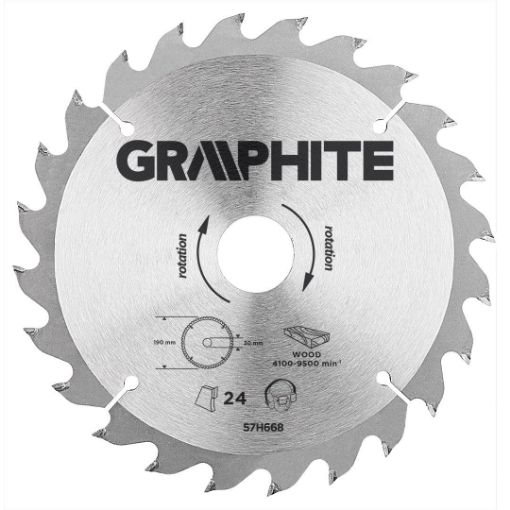 Circular saw blades with HM tips 190x30mm, 24teeth