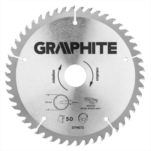 Circular saw blades with HM tips 190x30mm, 50teeth