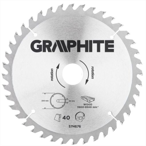 Circular saw blades with HM tips 200x30mm, 40teeth