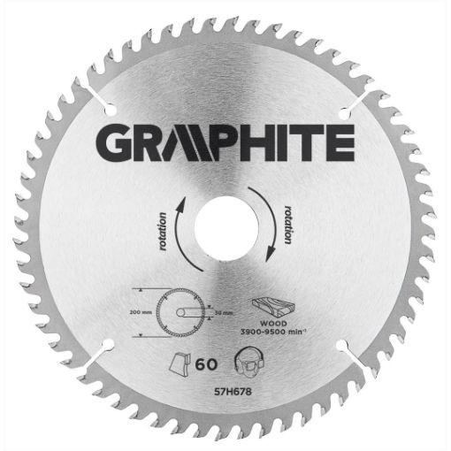 Circular saw blades with HM tips 200x30mm, 60teeth