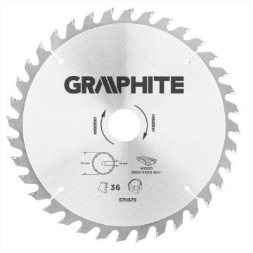 Circular saw blades with HM tips 216x30mm, 36teeth